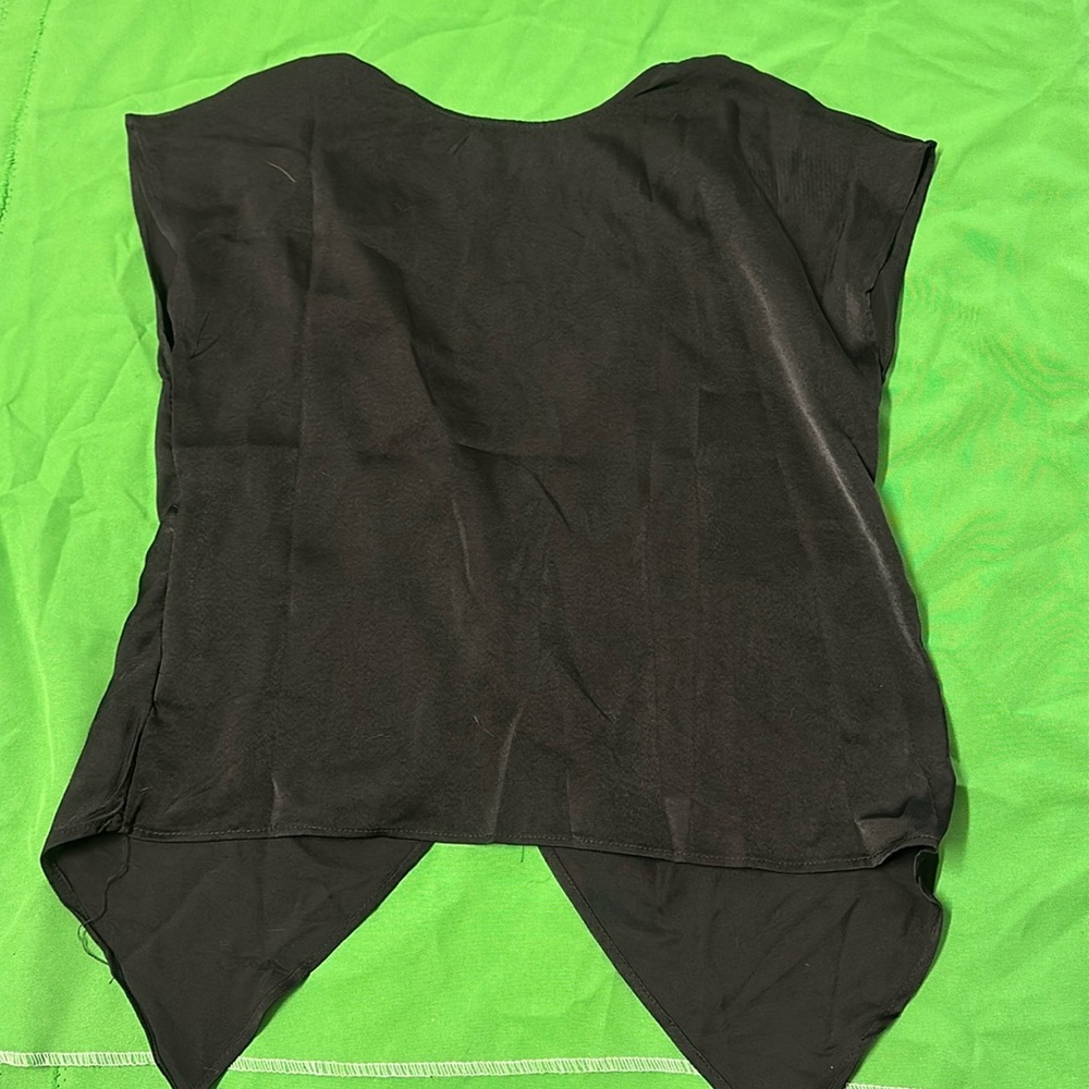 Black Open Back Blouse